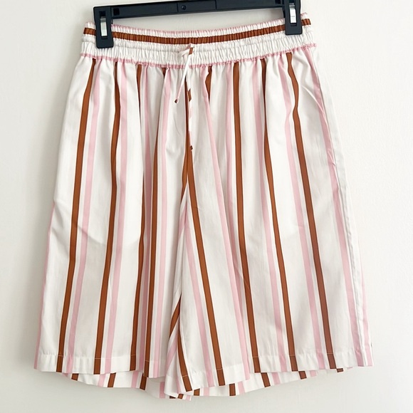 Anthropologie Boxy Buttondown Shirt Striped Coverup & Short Coord Set NWT - Picture 11 of 15